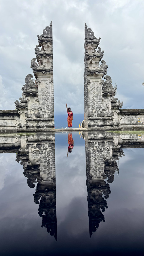 woman at Gates of Heaven Bali Pura Lempuyang