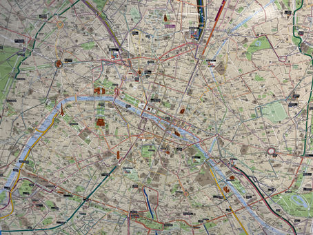 Kort over metroen i Paris