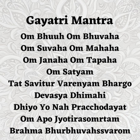 Recitiamo insieme il Gayatri Mantra