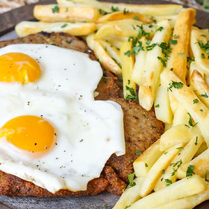 Milanese, Fries & Eggs