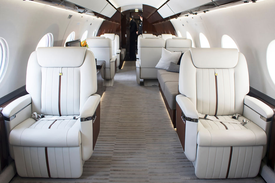 Interiors inside a private luxury business jet.jpg