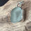 Thumbnail: Sea Glass and Silver necklace /  pendant with heart cutout
