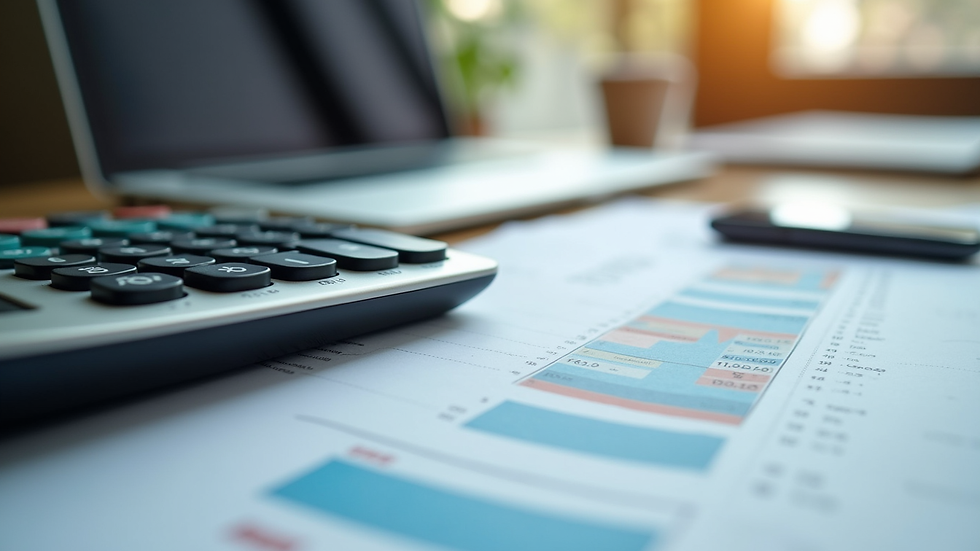 Eye-level view of a financial advisor discussing plans with a client in an office