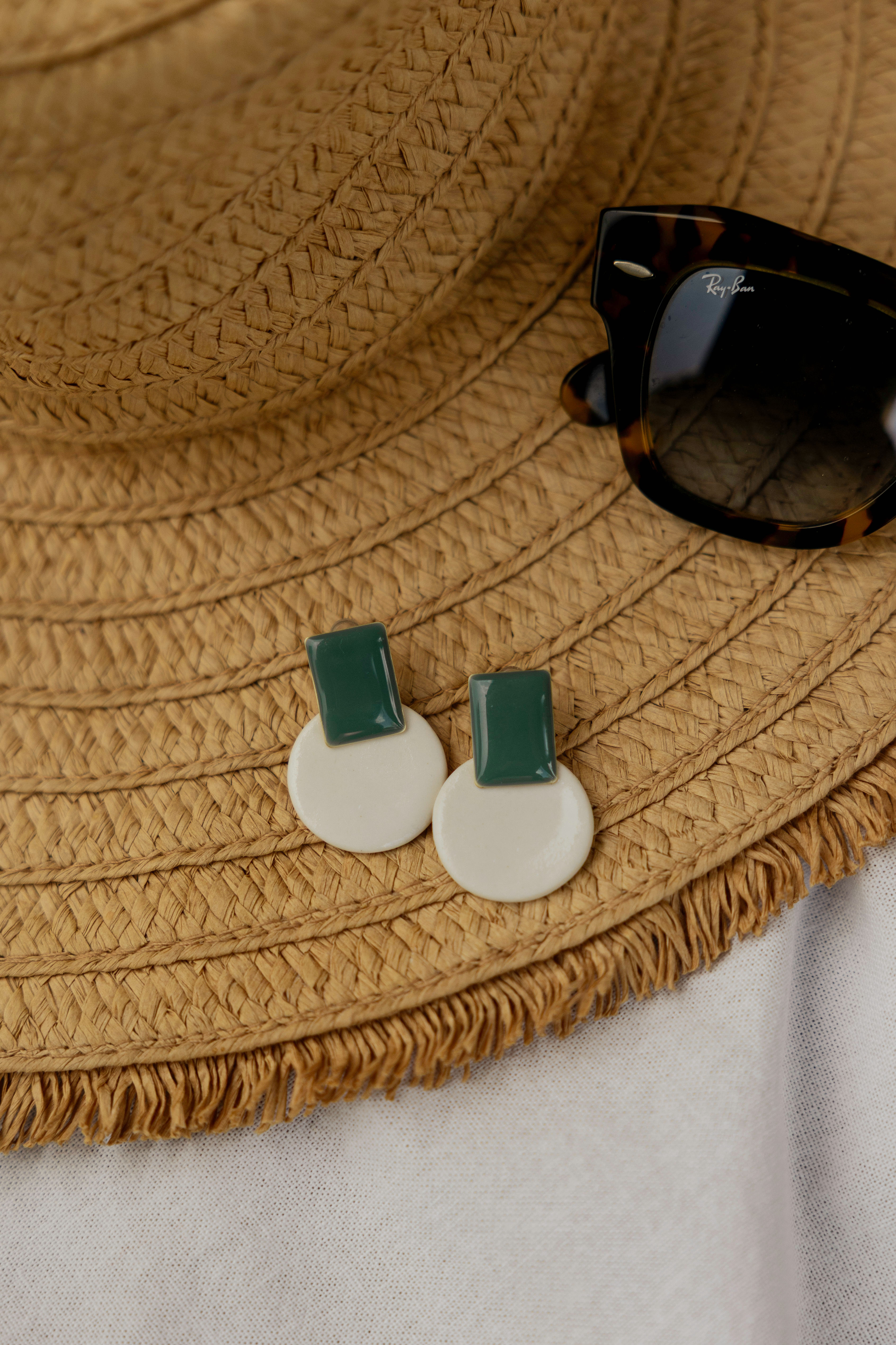 PENDIENTES DUO turquesa