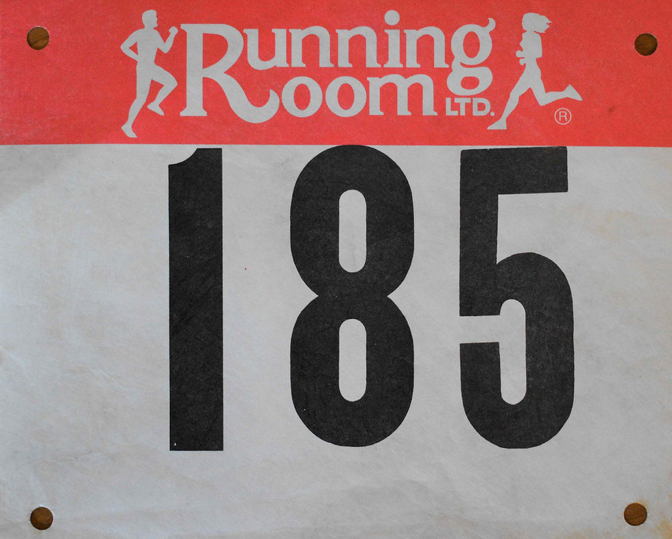 Photo: Running bib from the first run I ever did. It was the St. Patrick’s Day 5K in Toronto. Unfortunately, I couldn’t find any race results.