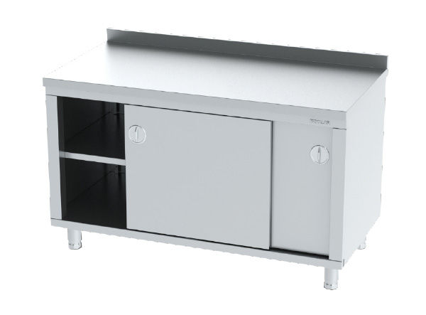 DOLAPLI ÇALIŞMA TEZGAHI ARA RAFLI SÜRGÜ KAPILI