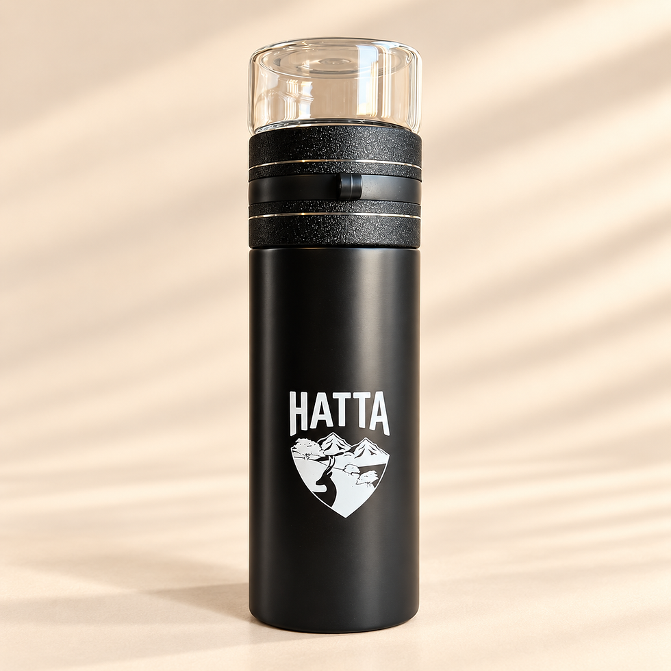 Thumbnail: Black StanSteel tumbler with transparent glass lid