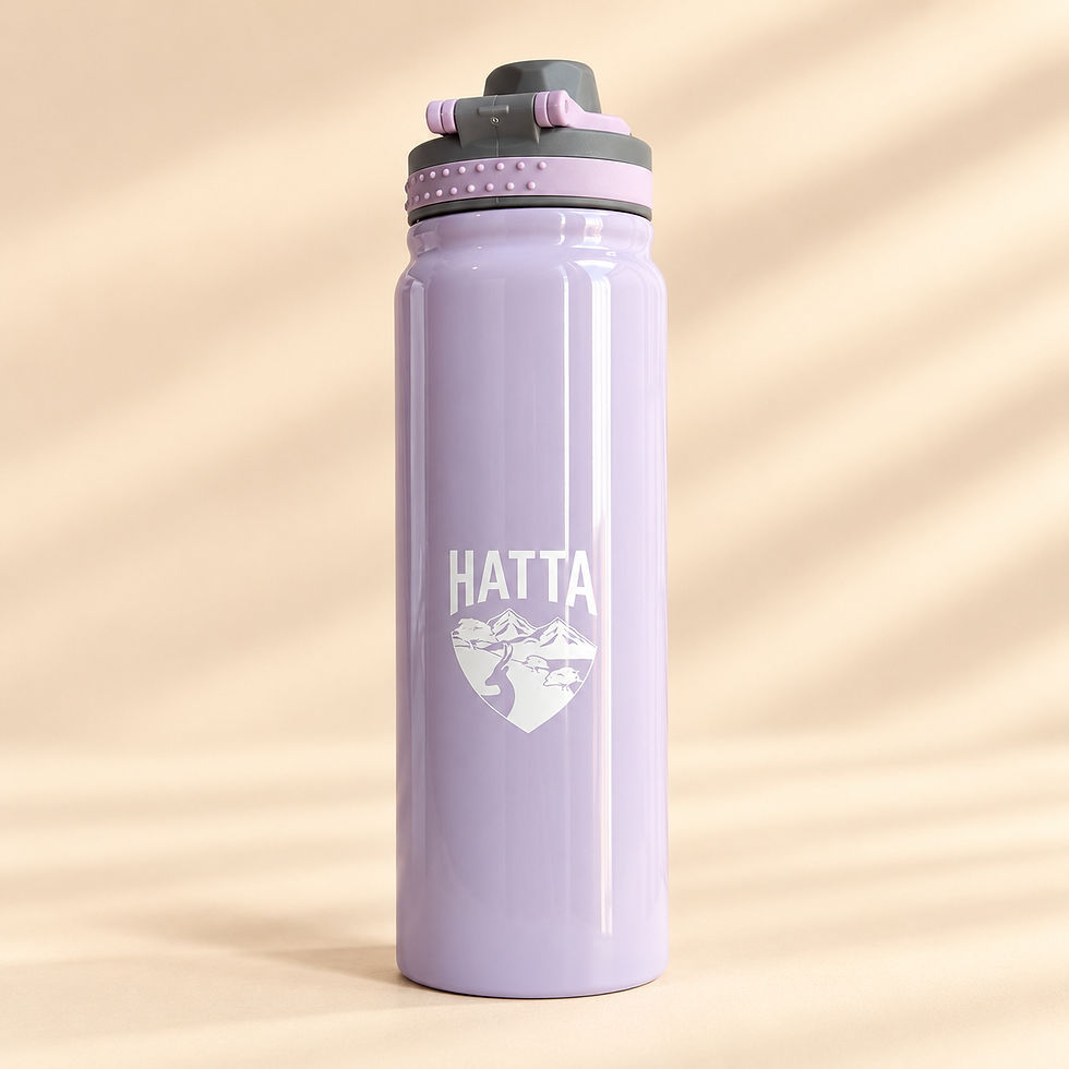 الصورة المصغرة: StanSteel P-Lid lavender water bottle with Hatta logo.
