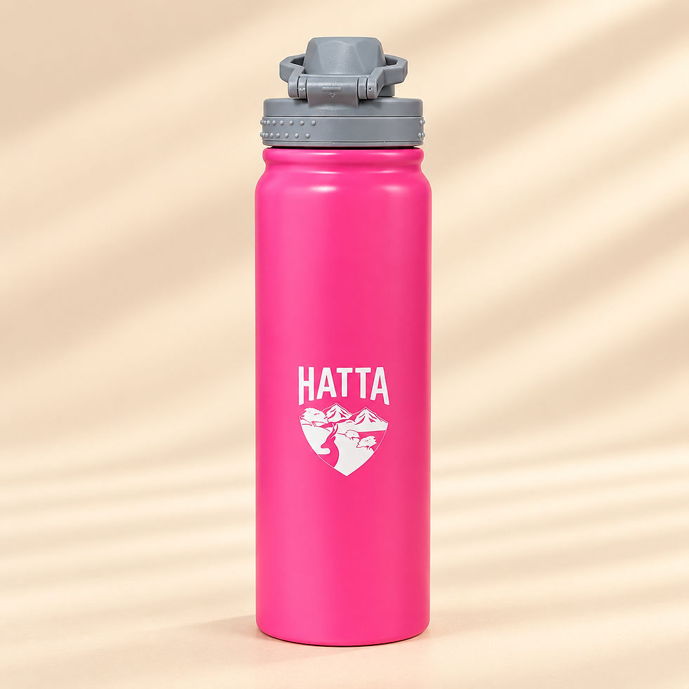 Pink StanSteel P-Lid bottle with HATTA logo