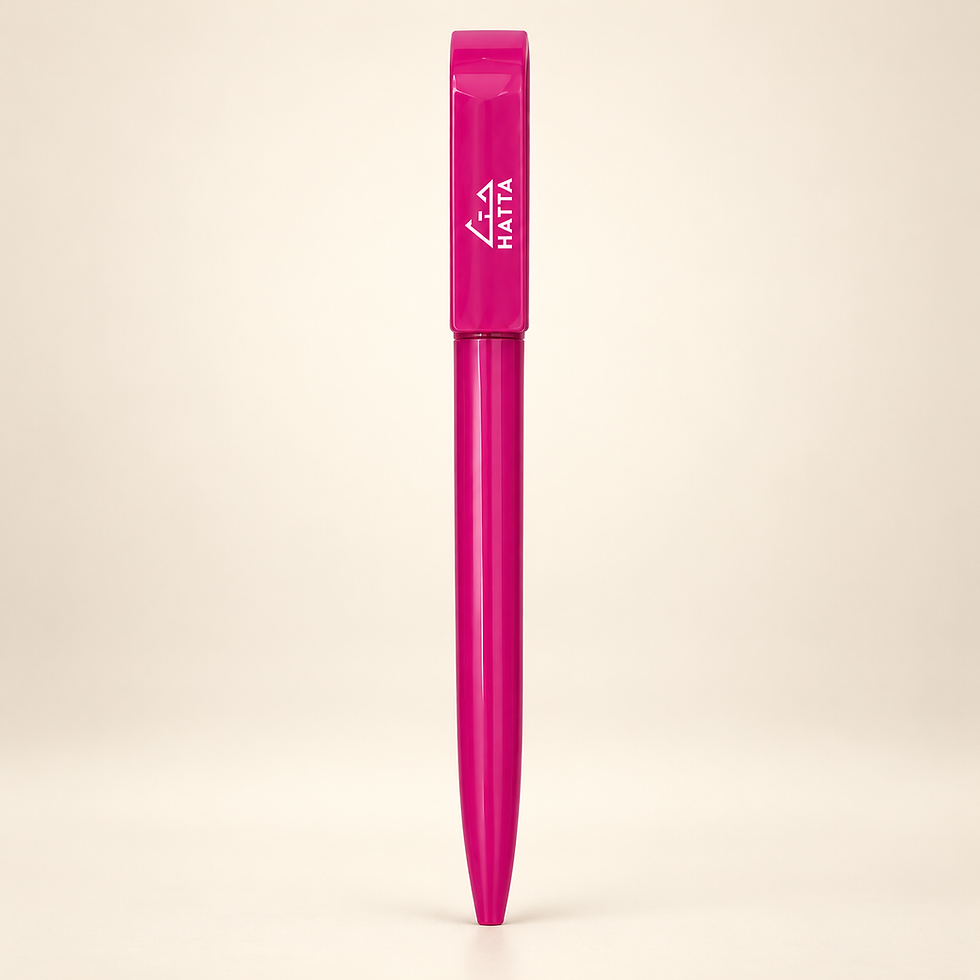 Magenta Hatta Signature Pen standing vertically