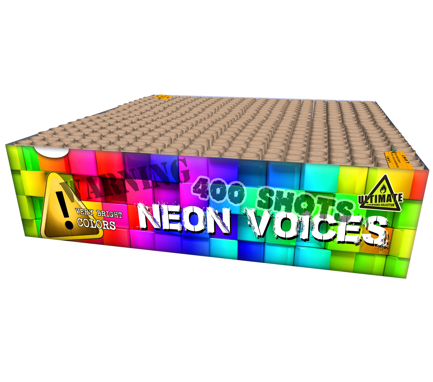 Neon Voices - 400 Schuss XXL Mega Verbundfeuerwerk 20mm KATAN