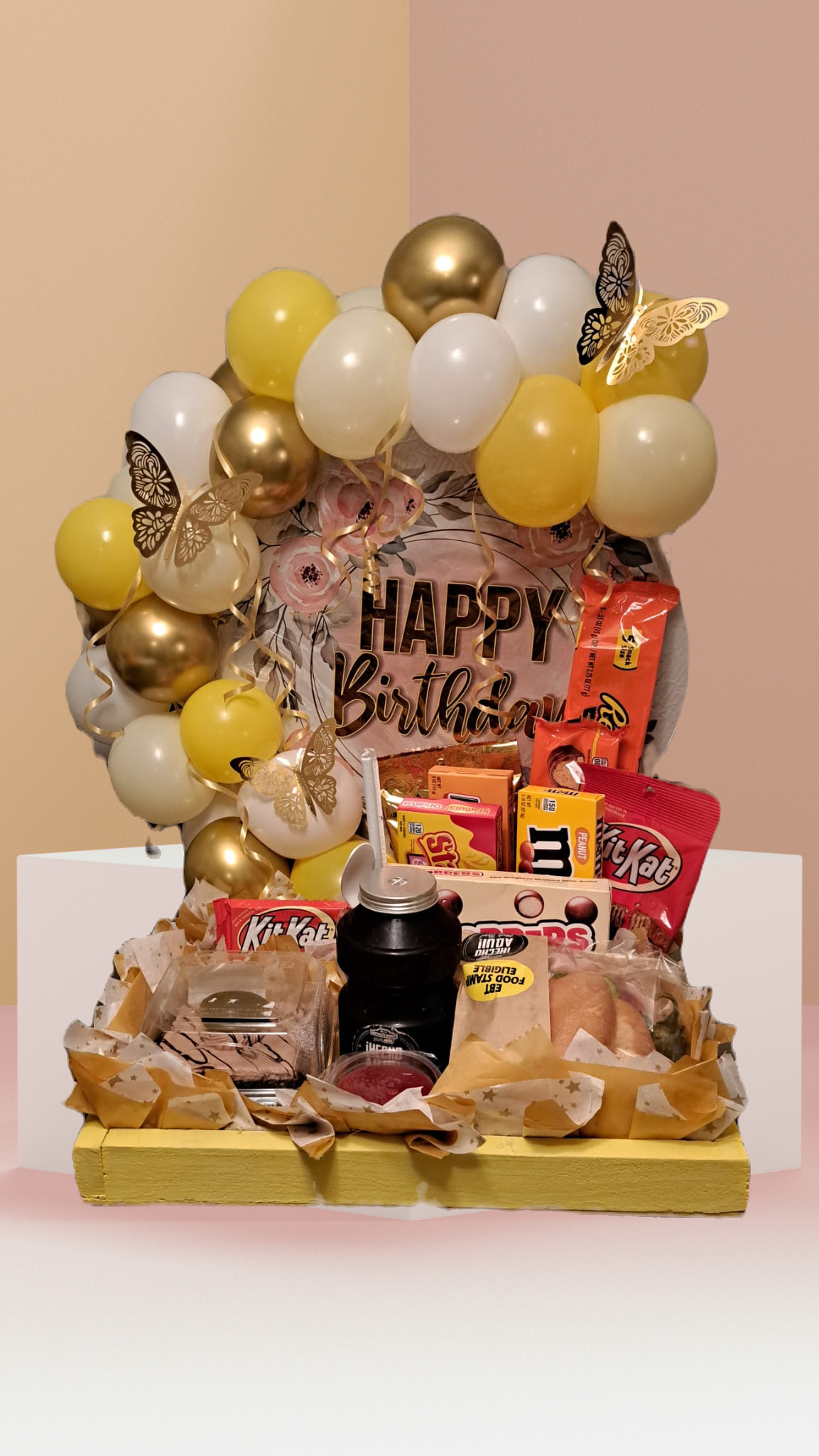 Gold and White Elegance Arch Breakfast Surprise