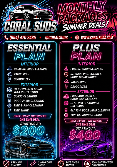 Coral Suds- Special Deals Monthly Plans