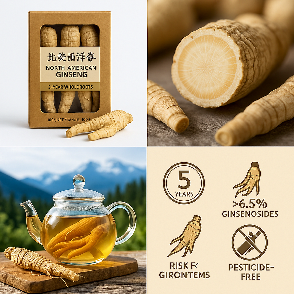 North American Ginseng — 5-Year Whole Roots, 100 g Gift Box