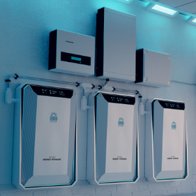 Solar battery installed in home