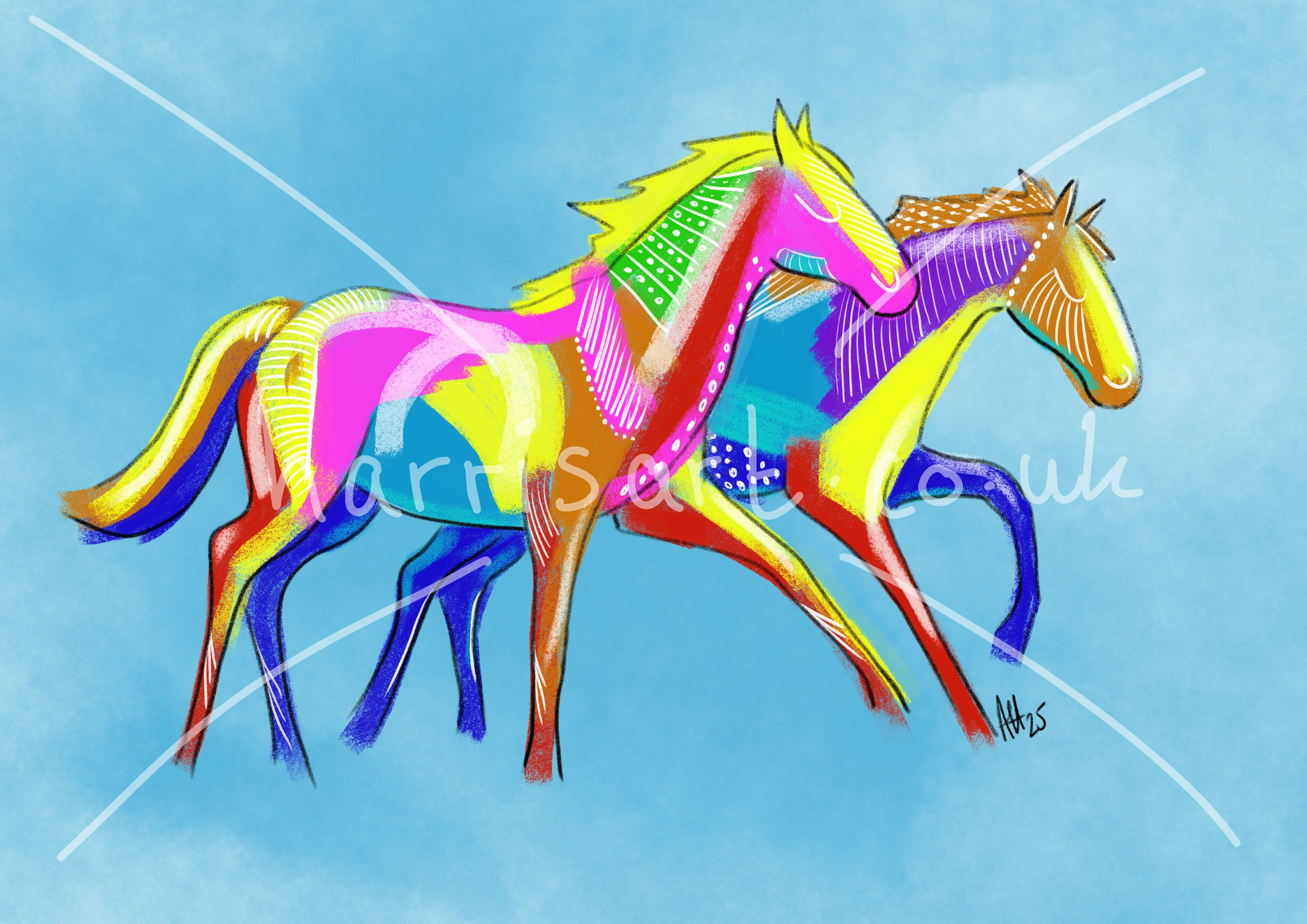 Bright Horse 02 - 10 Pack Greeting Cards