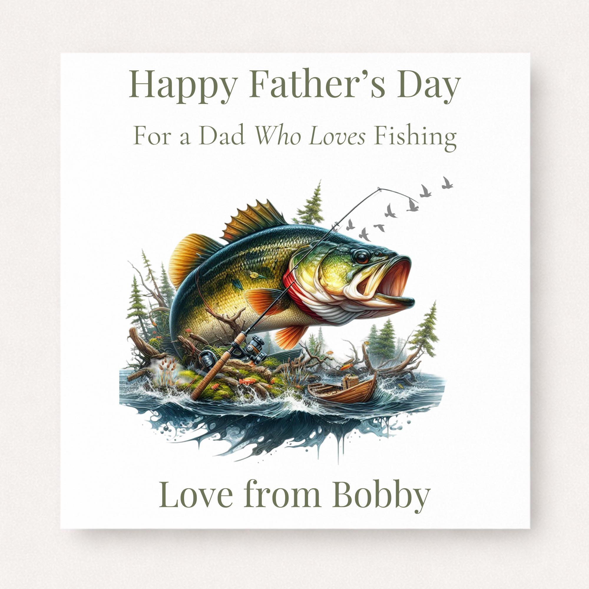 Personalised Father’s Day Fishing Card for Dad