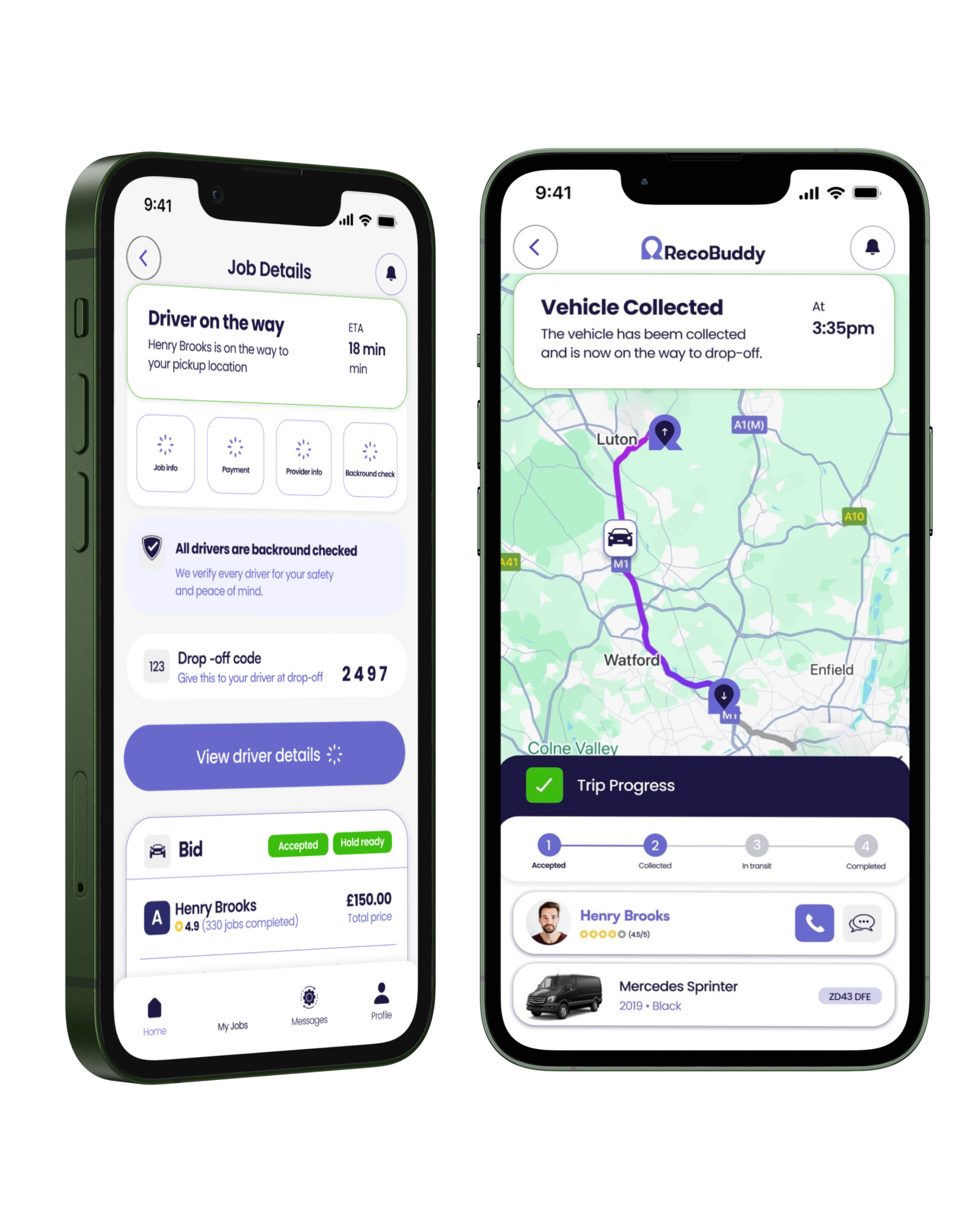 RecoBuddy App
Vehicle recovery and transport
Breakdown
