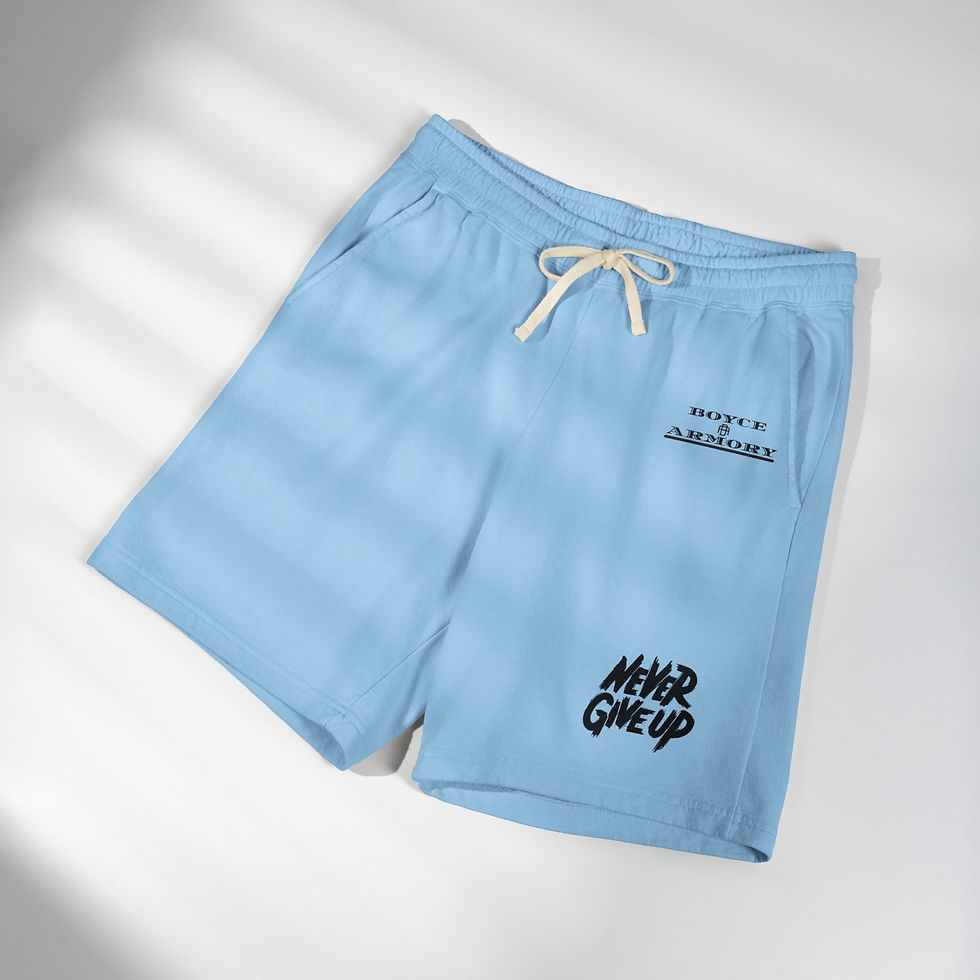 Thumbnail: Boyce of Armory NEVER GIVE UP fleece sweat shorts