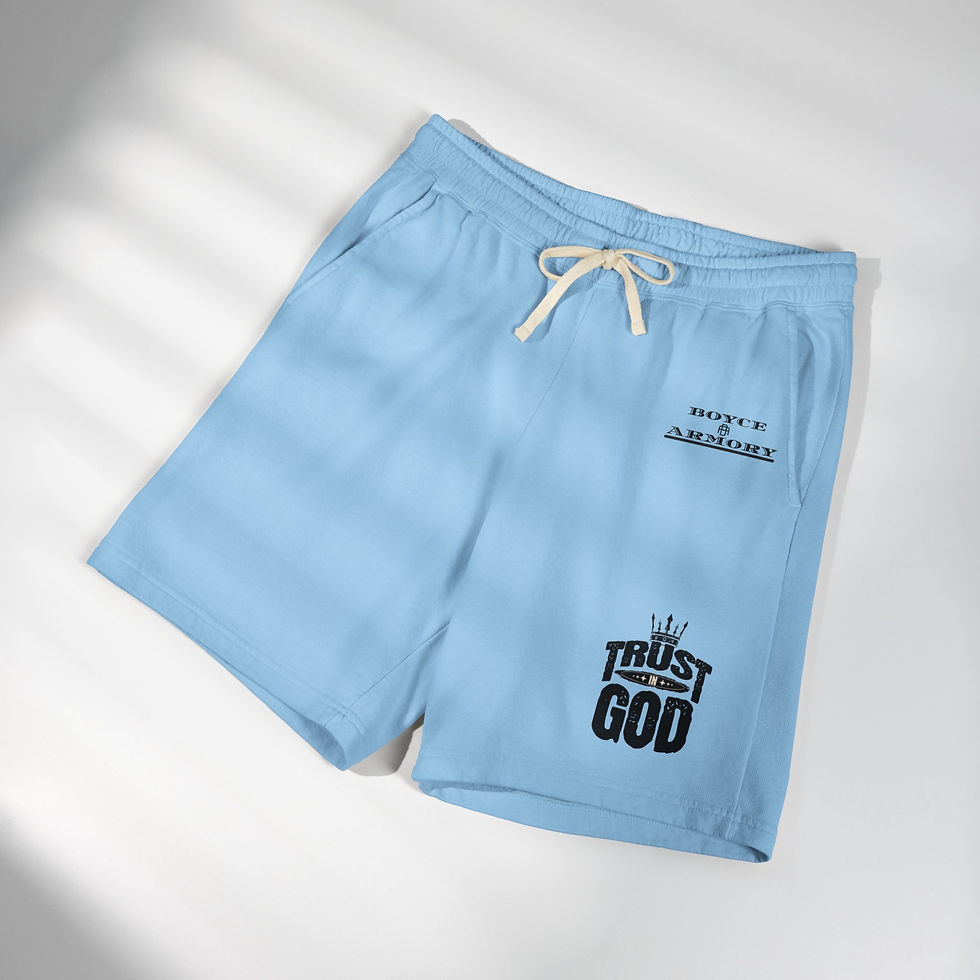 Thumbnail: Boyce of Armory Trust God sweat shorts