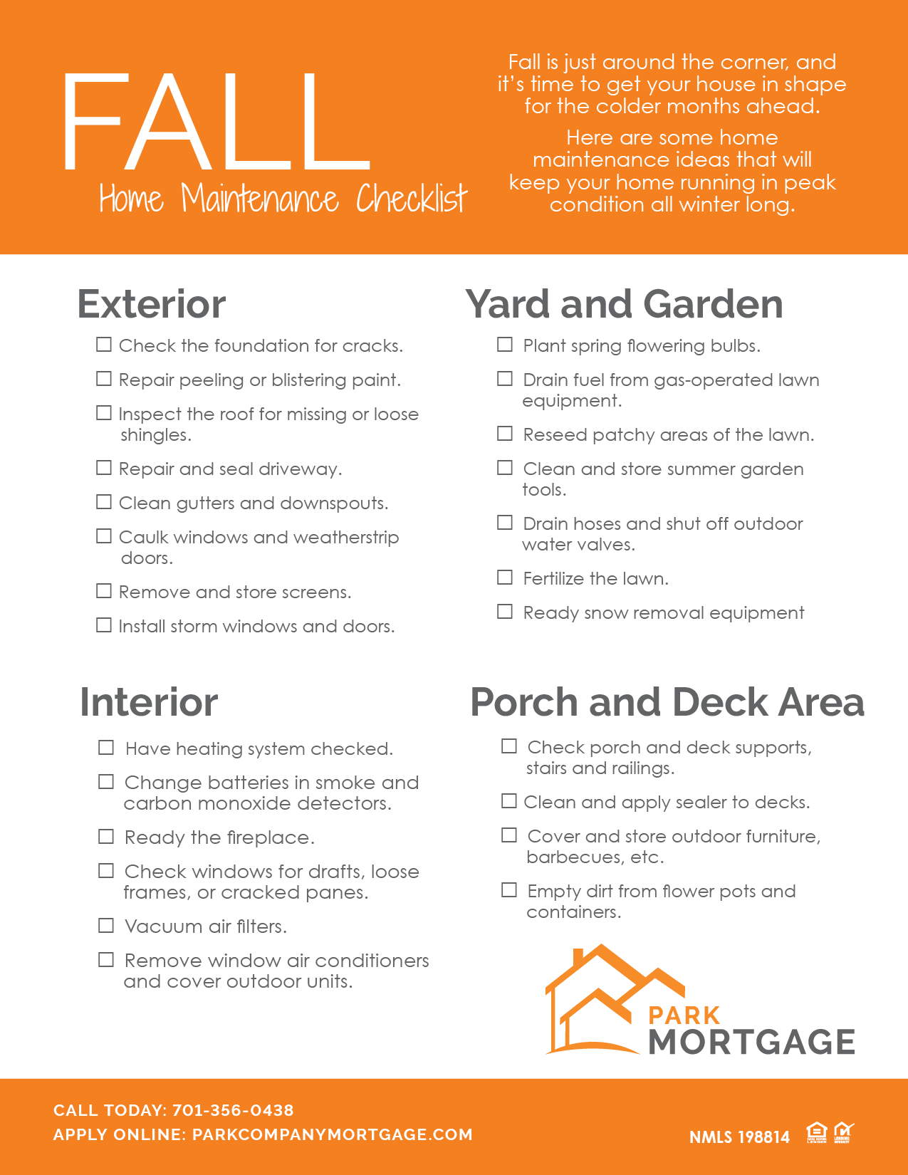home maintenance checklist google docs