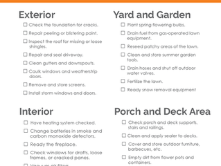 Fall Home Maintenance Checklist