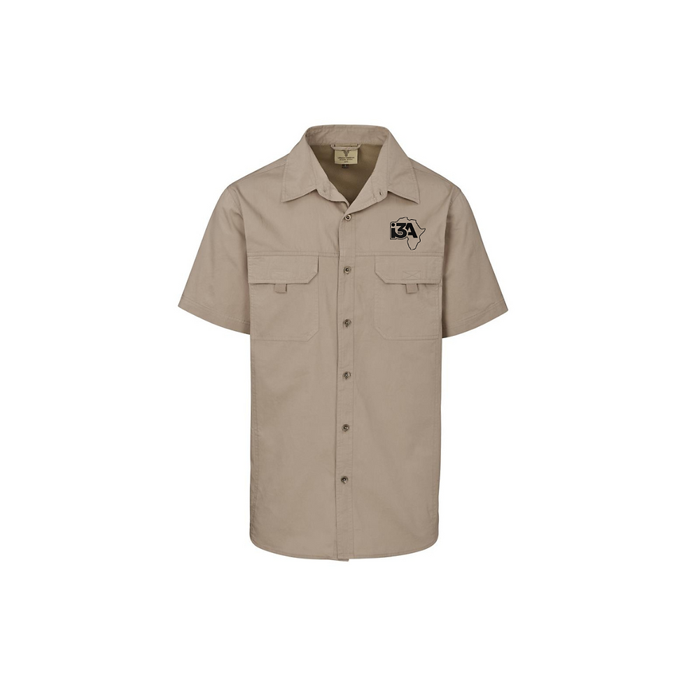 i3A Men's Outback shirt Short Sleeve - Khaki