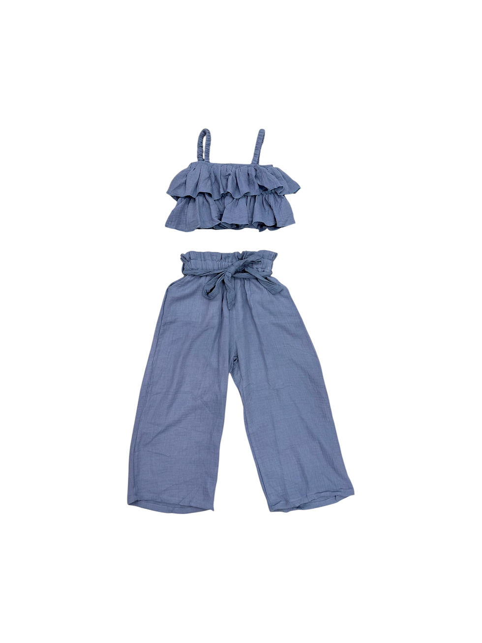 BLUE LINEN PANT SET