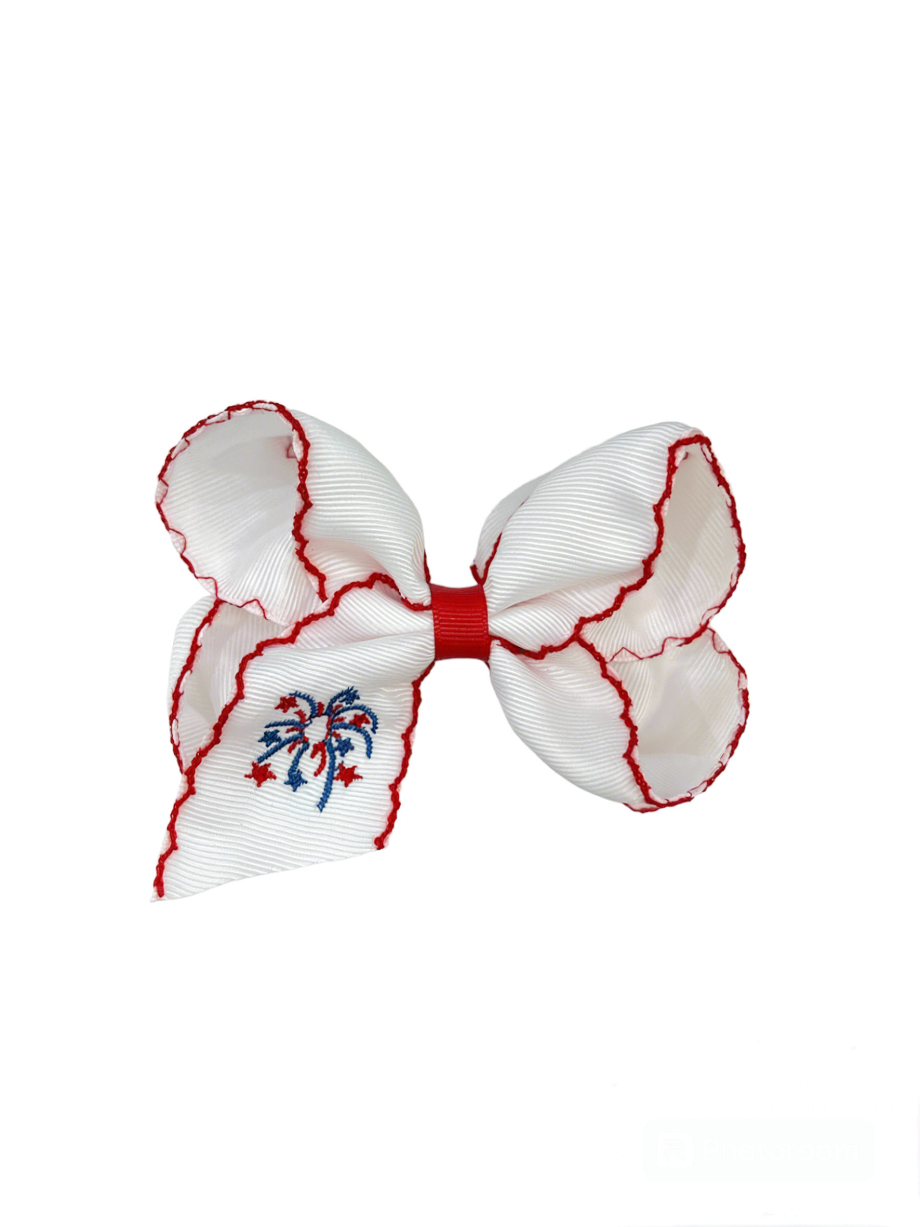 4TH OF JULY MONOGRAM BOW