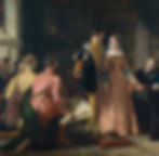'The crown offered to Lady Jane Grey'. Artist: C.R. Leslie, 1827 ©Woburn Abbey