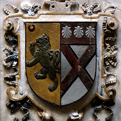 Dudley impaled with Tailboys, Ambrose Dudley's Tomb, St Mary's Church, Warwick © The Dudley Women