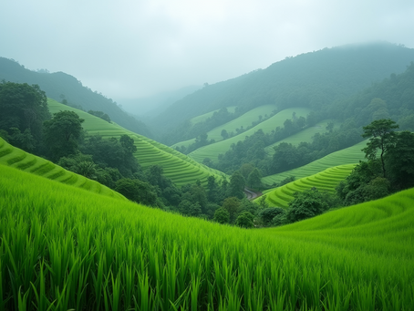 Lush green mountains
