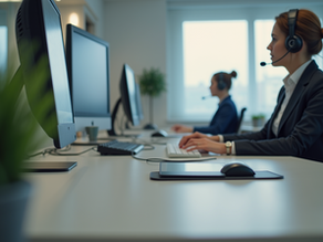 Customer service desk setup
