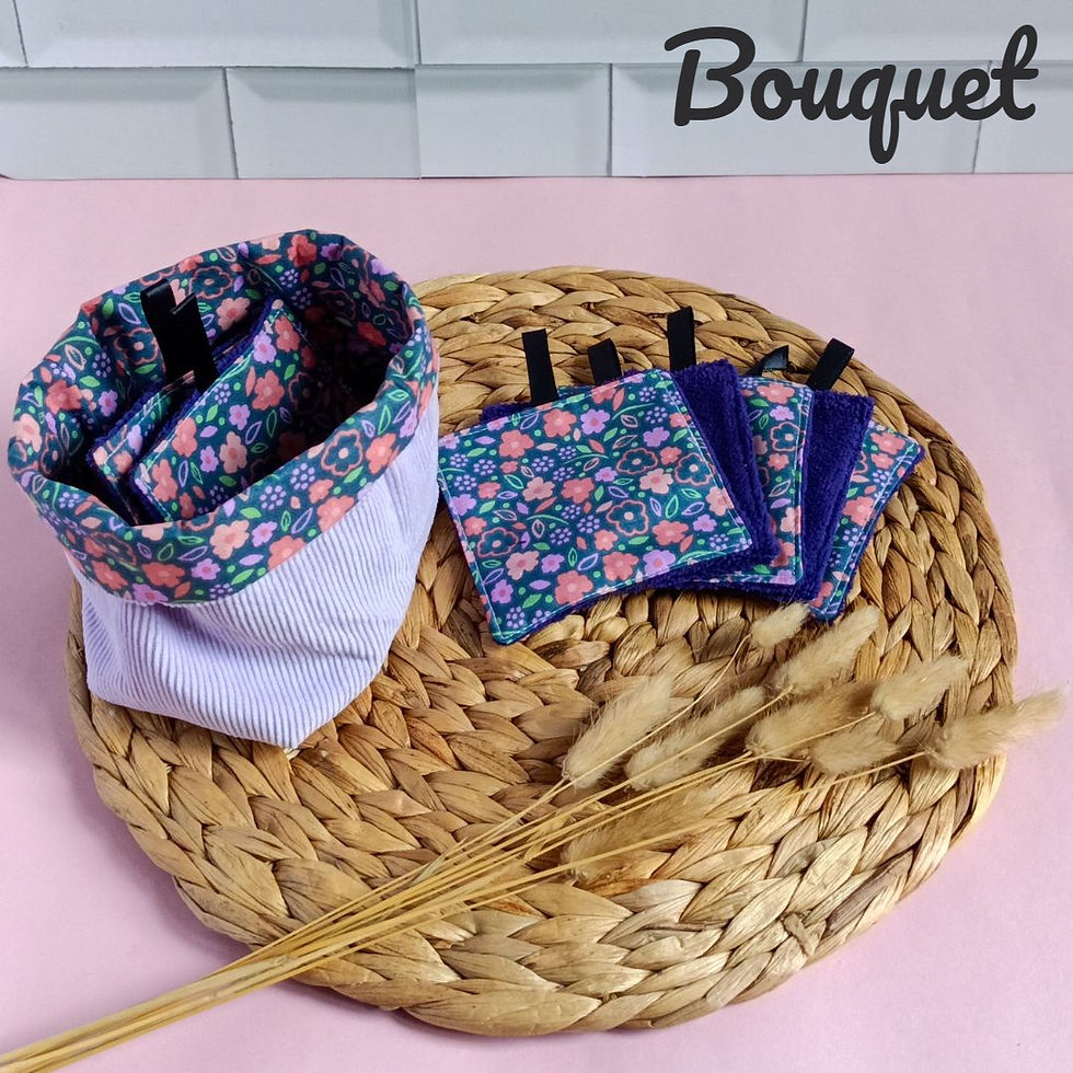 lingettes démaquillantes lavables avec panier