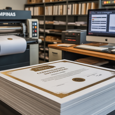 Gráfica para impressão de certificados e diplomas em Campinas