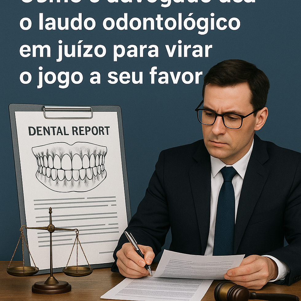Como o advogado usa o laudo odontológico em juízo para virar o jogo a seu favor