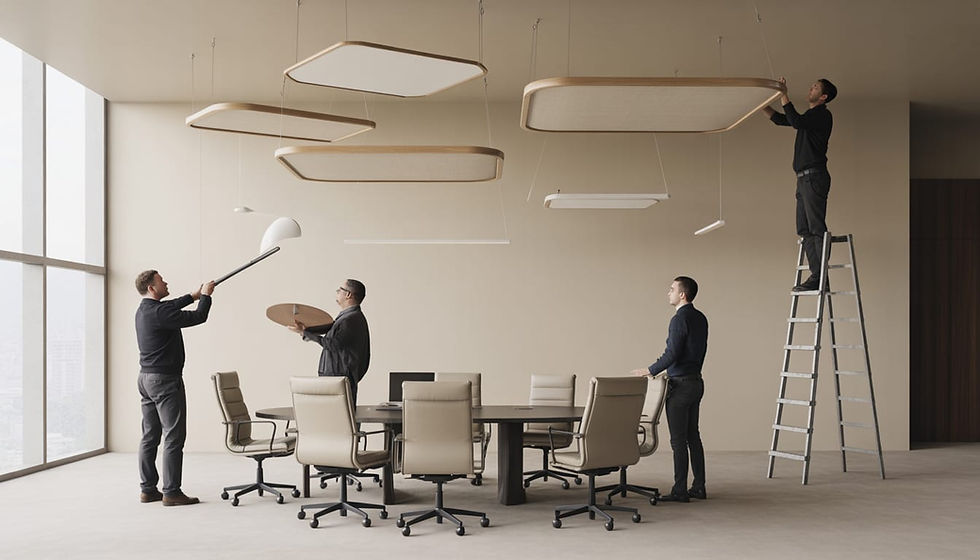 Quanto custa instalar nuvens acústicas no teto? Guia de preços e como escolher a solução ideal