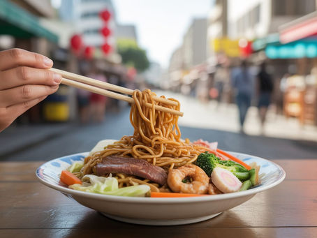 Yakisoba misto na Liberdade em São Paulo: a combinação perfeita para comer bem