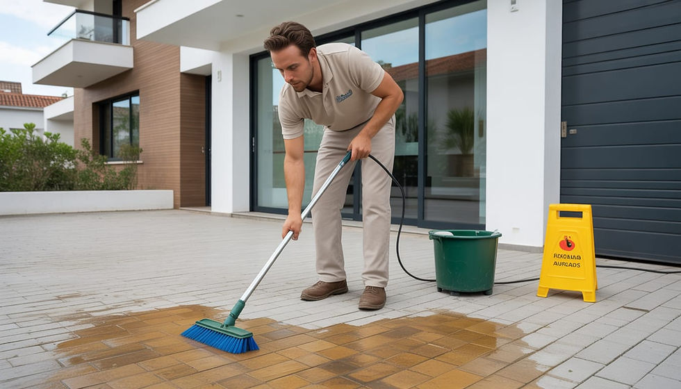 Como remover manchas do piso intertravado: guia prático para recuperar o visual (e quando vale chamar um especialista)