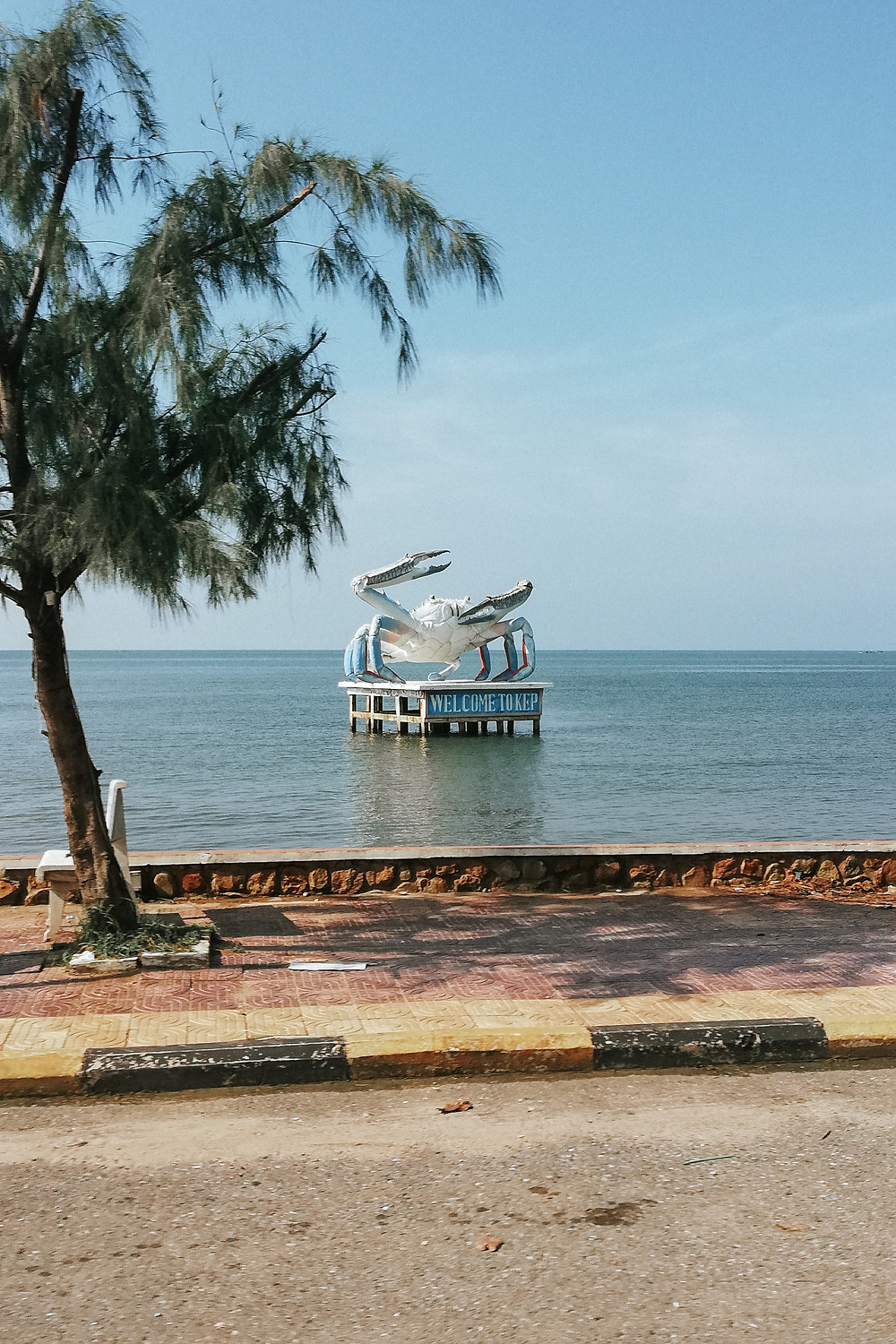 Famous crab statue in Kep, Cambodia