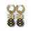 Thumbnail: Piña Colada - small hoops with beadwork 