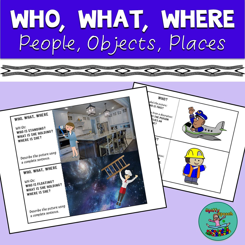 Who, What, Where: Leveled WH Questions