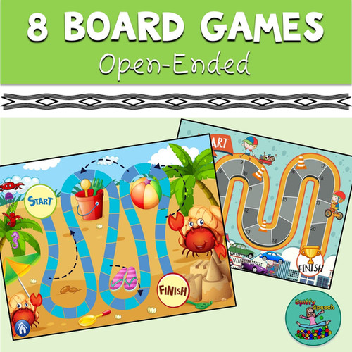 8 Board Games Boom Card Games Spiffy Speech