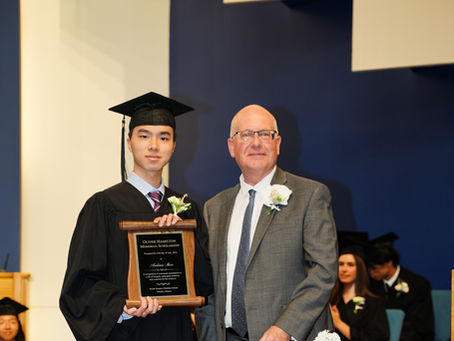 Scholarship Update: Oliver Hamilton Memorial Scholarship