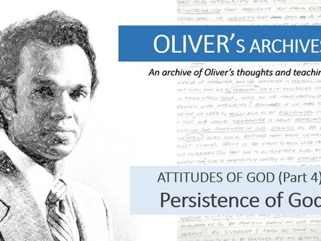 Attitudes of God (Part 4): Persistence of God