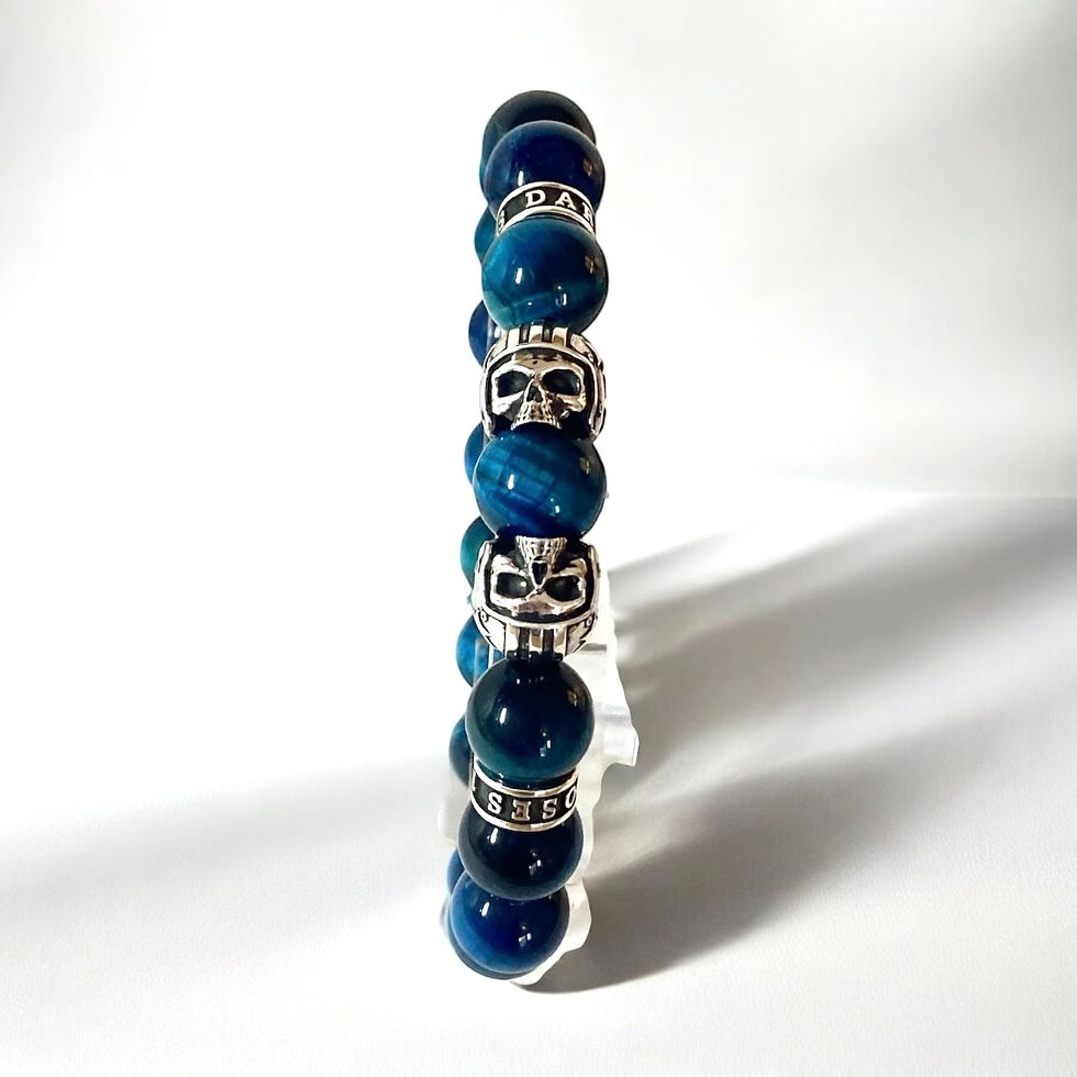 Miniature : HELMET-DOUBLE SKULL -BLUE-