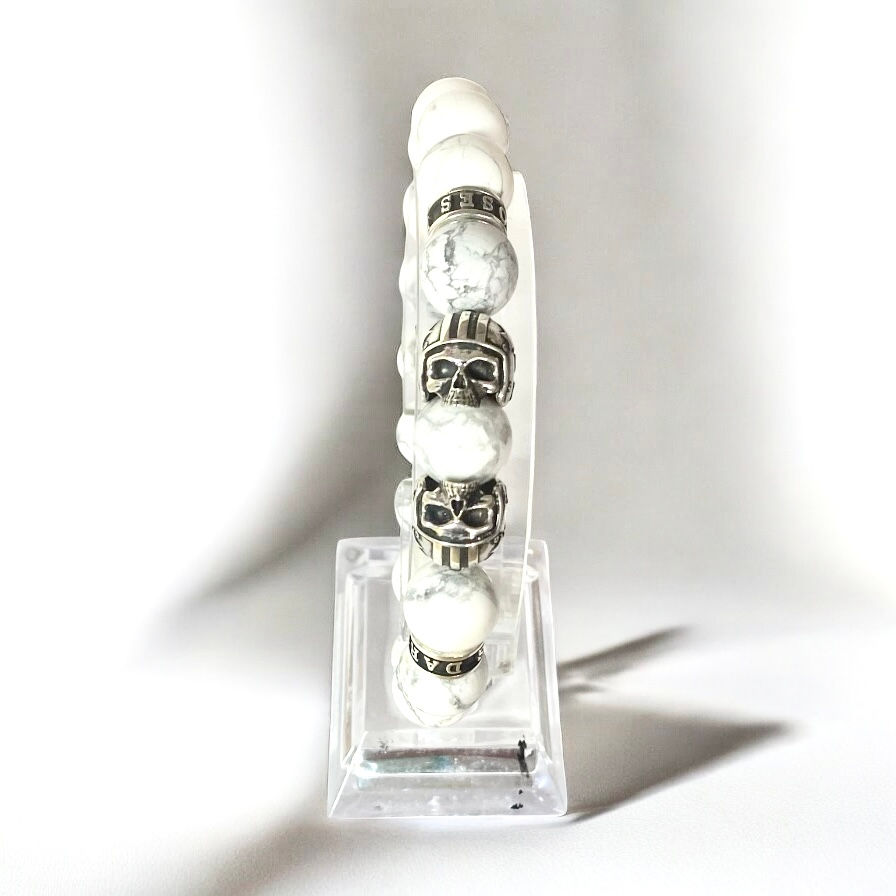 Miniature : HELMET-DOUBLE SKULL-WHITE