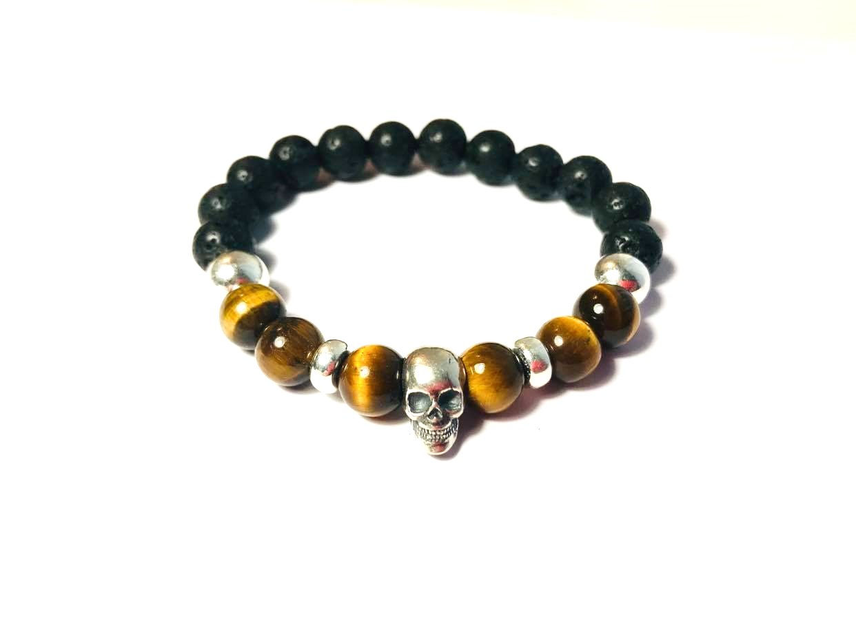 Little Skull Brown 8 mm