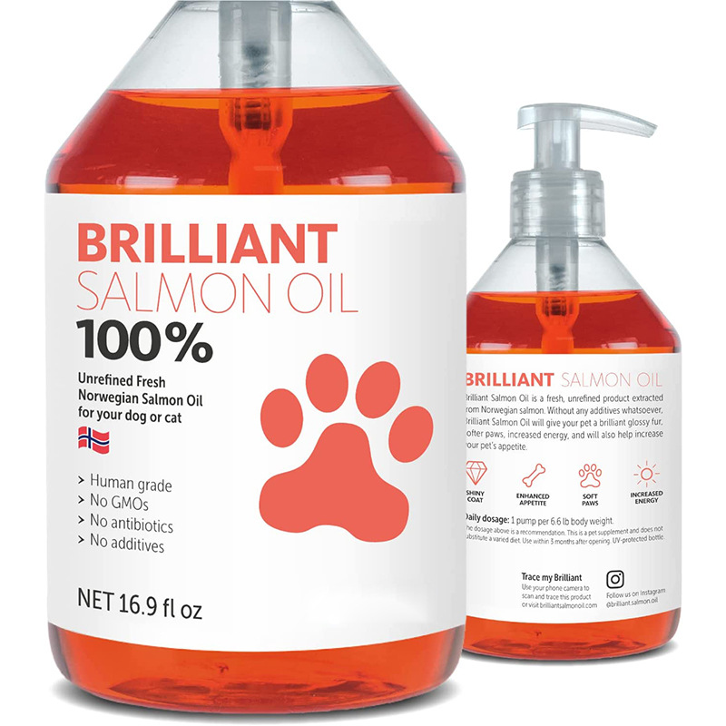 Salmon Fish Oil for Dogs - 21 Omega Fatty Acids, 100% Natural. 200ml