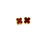 Thumbnail: Red Four Leaf Flower Earring